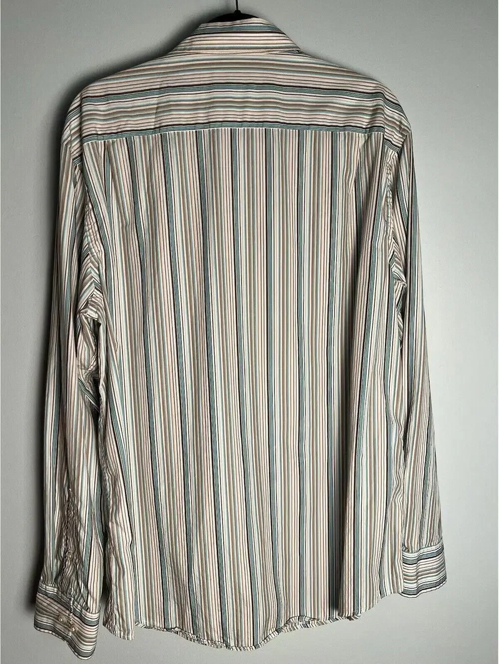 Banana Republic Dress Shirt XL 17 - 17.5  Men’s Striped Cotton Button Down EUC